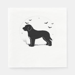 Barbet Dog – Halloween Moon Silhouette Oversized T Napkin