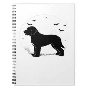 Barbet Dog – Halloween Moon Silhouette Oversized T Notebook