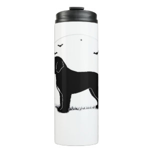 Barbet Dog � Halloween Moon Silhouette Oversized T Thermal Tumbler