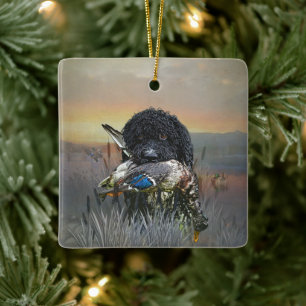 Barbet , 	French Water Dog   Ceramic Ornament