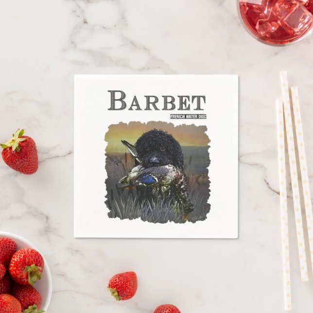 Barbet , 	French Water Dog   Napkin (Insitu)