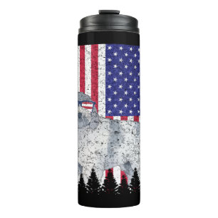 Barbet Patriotic Dog USA Pride American Flag Thermal Tumbler