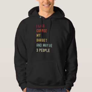 Barbet Retro Dog And Coffee Hoodie