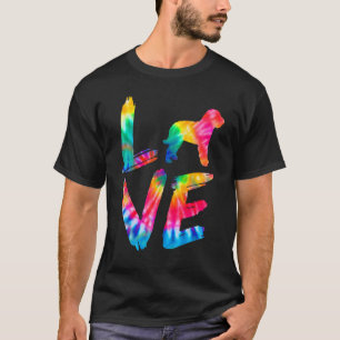 Barbet Tie Dye Love Dog Mum Dad T-Shirt