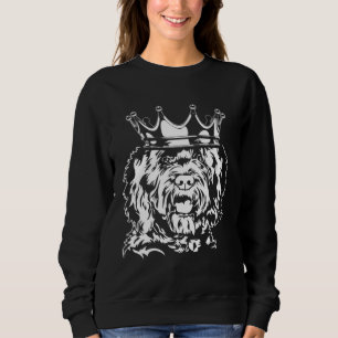 Barbet with crown dog hound dog mom sweatshirt