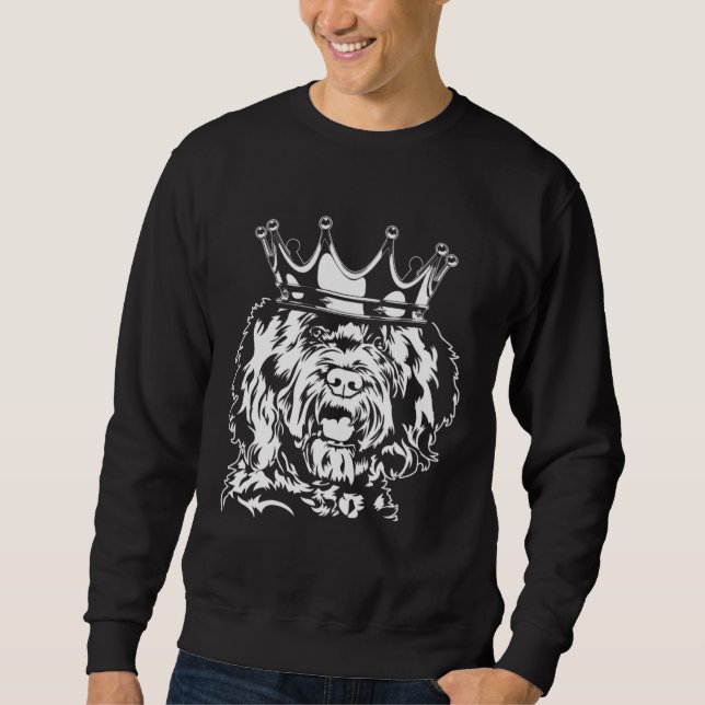 Barbet with crown dog hound dog mom sweatshirt (Front)