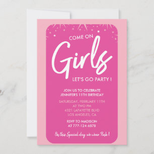 Barbi 11th birthday invitations Trendy Girly