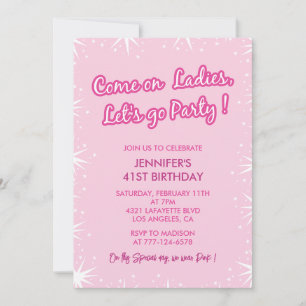 Barbi 41st birthday invitations Trendy Sparkle