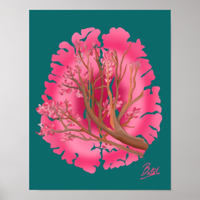 Barbie pink brain poster (Front)