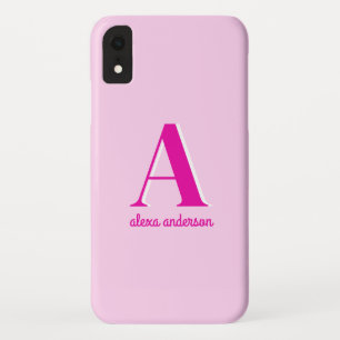 Barbie Pink Monogram iPhone XR Case