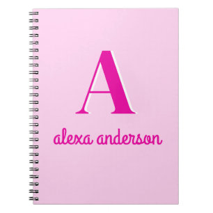 Barbie Pink Monogram Notebook