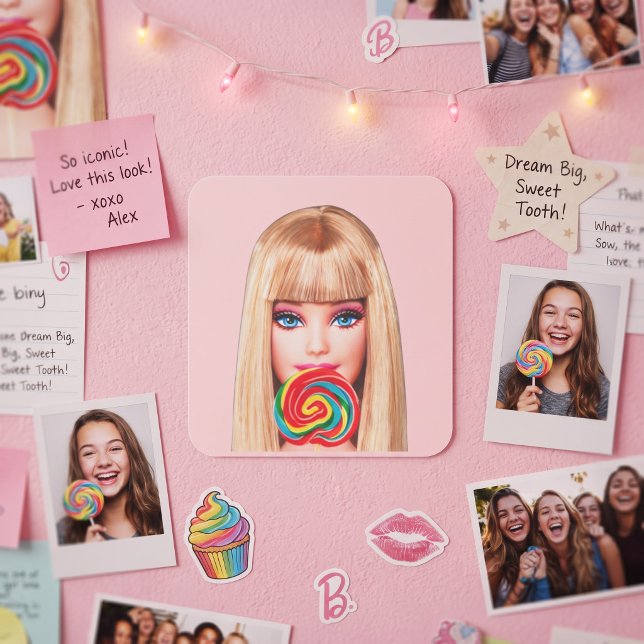 Barbie Square Sticker (Creator Uploaded)