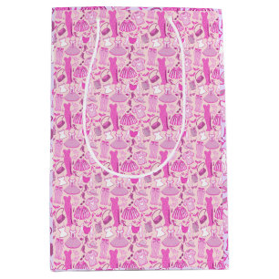 Barbiecore Pink and Hot Pink Fashion Medium Gift Bag