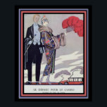 Barbier Art Deco "Leaving for the Casino" 16 x 20 Poster<br><div class="desc">Beautiful,   French Art Deco Print by George Barbier entitled "Le Depart Pour Le Casino"  16 x 20</div>