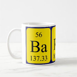 Barbra periodic table name mug