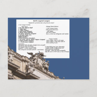 Barb's Lasagne Rome Postcard