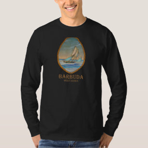 Barbuda West Indies Vintage Retro Sailboat Vacatio T-Shirt