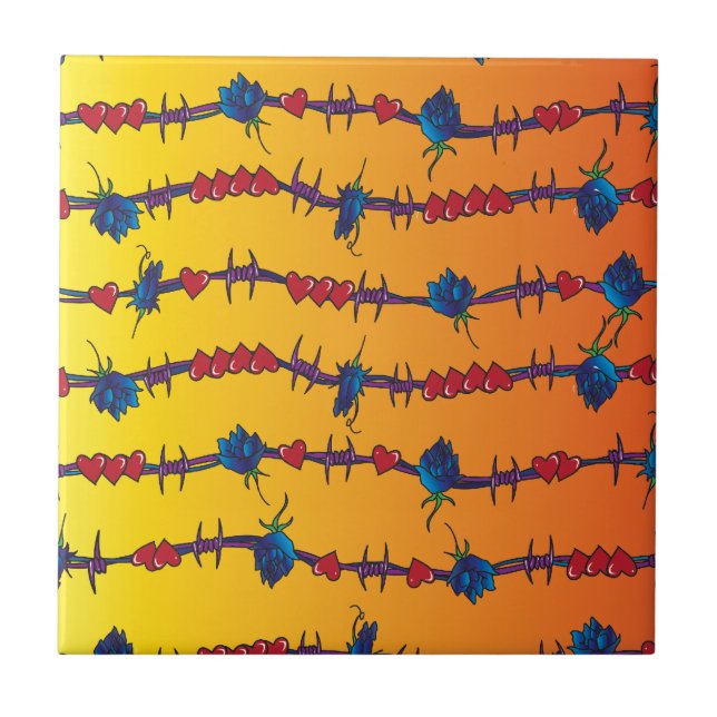 Barbwire Ceramic Tile (Front)