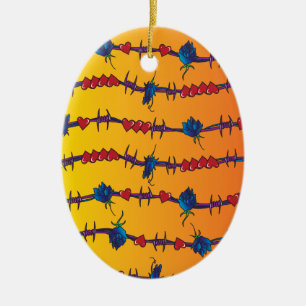Barbwire Ceramic Tree Decoration