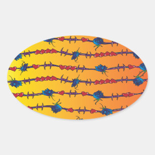 Barbwire Oval Sticker