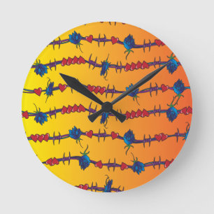 Barbwire Round Clock