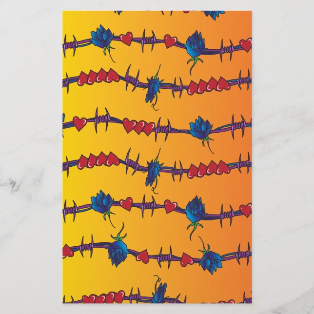 Barbwire Stationery (Front)