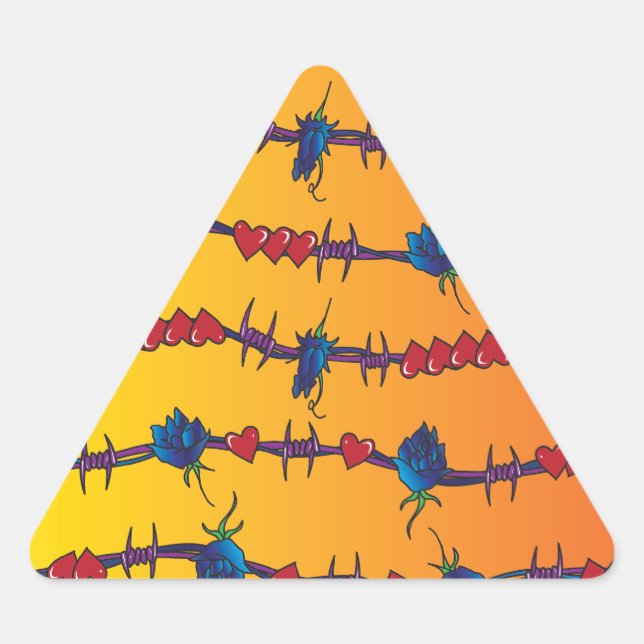 Barbwire Triangle Sticker (Front)