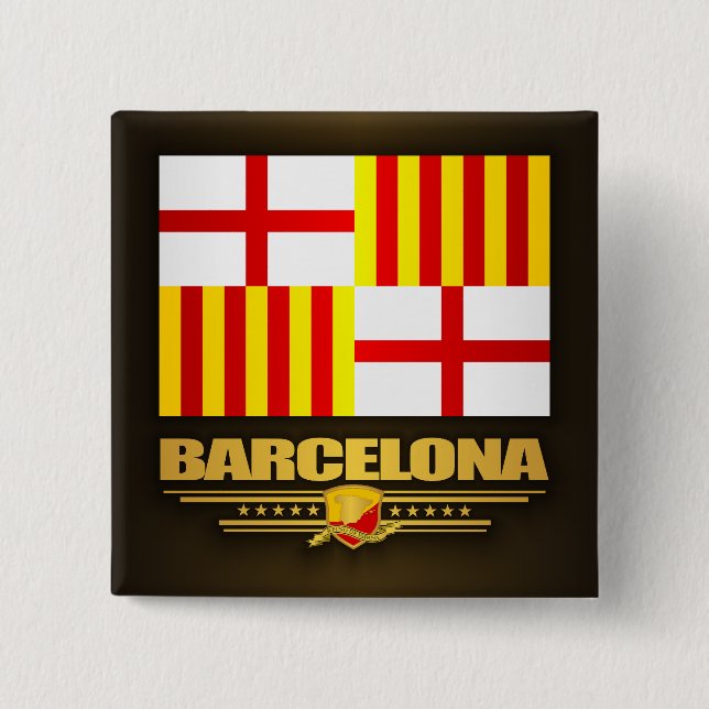 Barcelona 15 Cm Square Badge (Front)