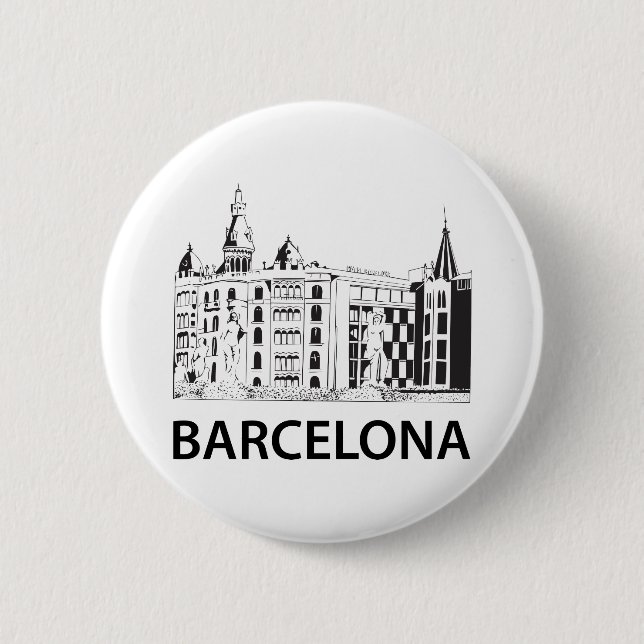 Barcelona 6 Cm Round Badge (Front)