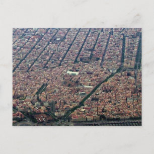 Barcelona Aerial Postcard