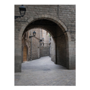Barcelona Archway — Vertical Passage Poster
