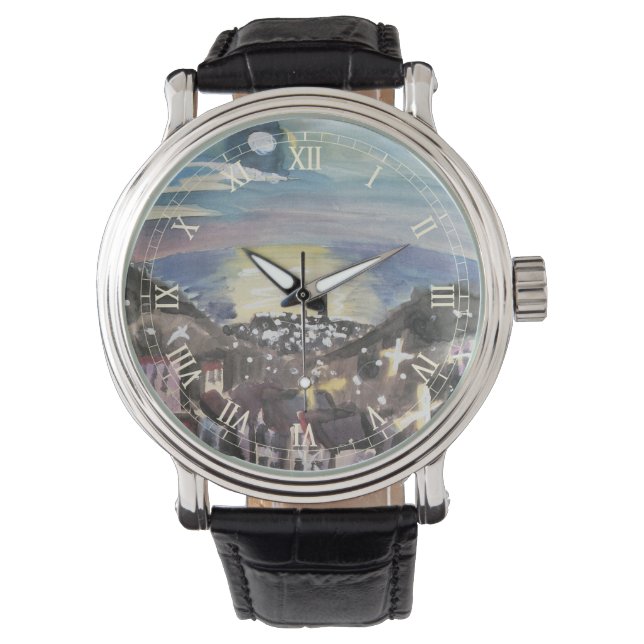 Barcelona at Night by Walter Gramatte Watch (Front)