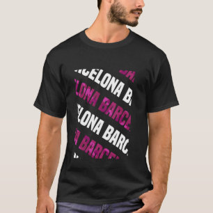 Barcelona Camo Pattern Pink Camouflage T-Shirt
