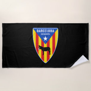 Barcelona Catalunya Estelada Beach Towel