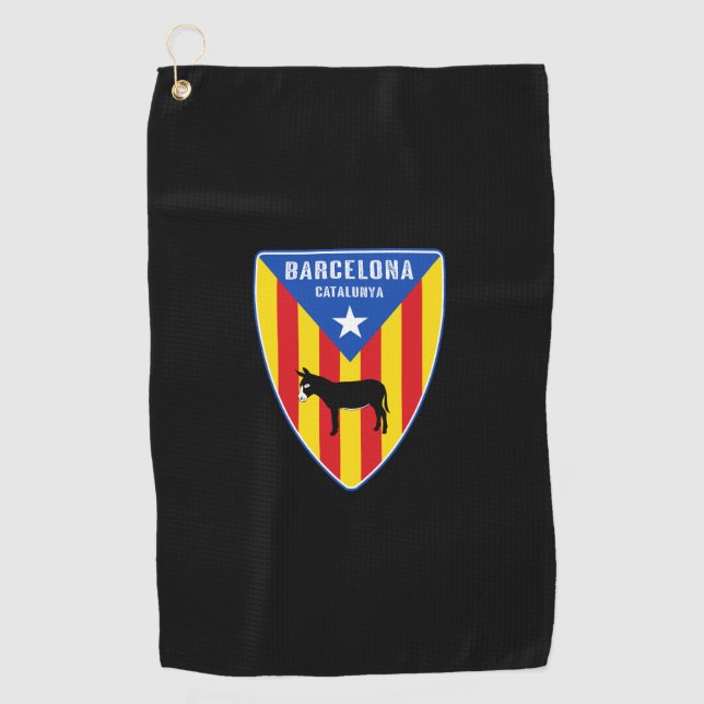 Barcelona Catalunya Estelada Golf Towel (Front)