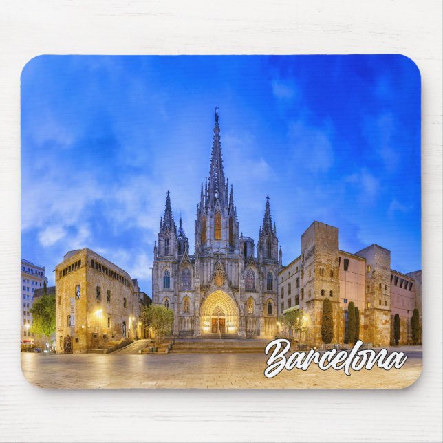Barcelona Cathedral, Barcelona, Spain Mouse Pad (Front)