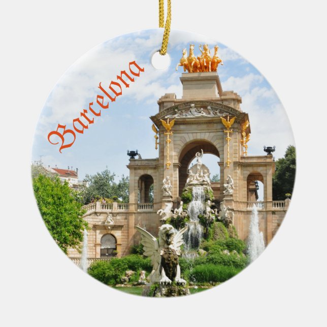 Barcelona Ceramic Ornament (Front)