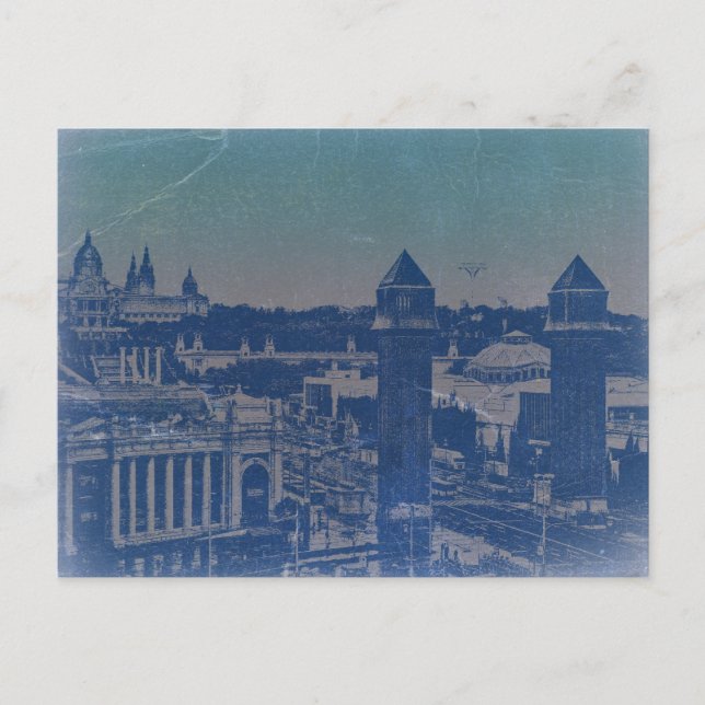 Barcelona City Centre Square Postcard (Front)