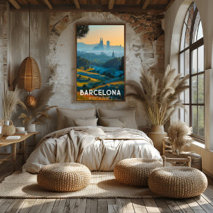 Barcelona: City of Gaudí Nature Architecture Poster