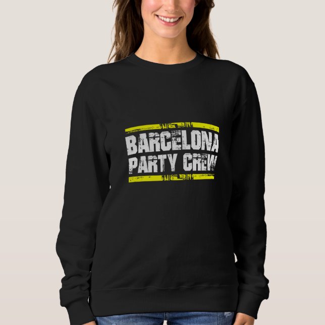 Barcelona City Party Crew Team Sweatshirt (Front)