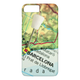 Barcelona City Pin Map iPhone 8 Plus/7 Plus Case