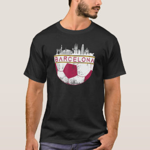 Barcelona City Skyline Soccer Sports Fans Cool T-Shirt