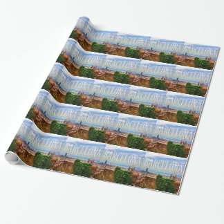 Barcelona city wrapping paper