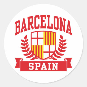 Barcelona Classic Round Sticker