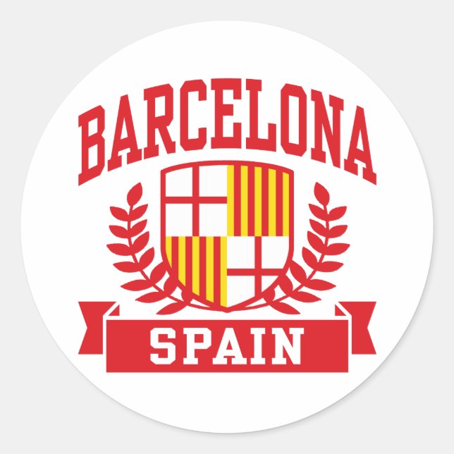 Barcelona Classic Round Sticker (Front)