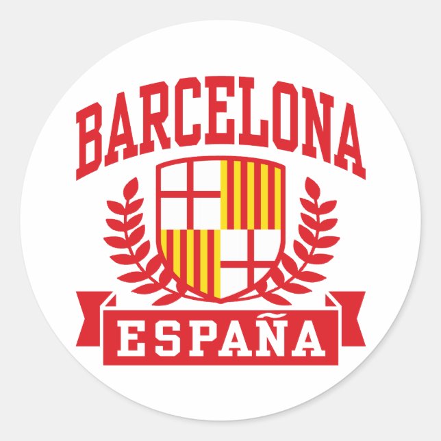 Barcelona Classic Round Sticker (Front)