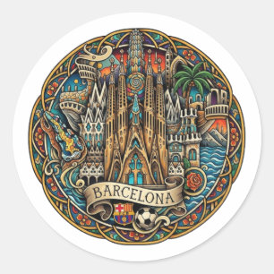 BARCELONA CLASSIC ROUND STICKER