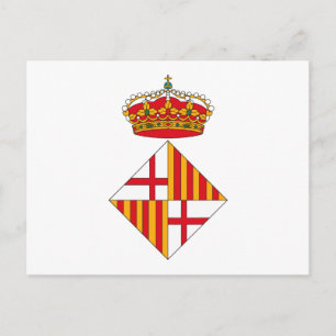 Barcelona Coat of Arms Postcard