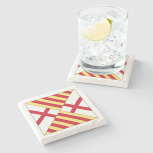 Barcelona coat of arms (without crown) stone coaster