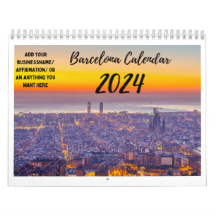Barcelona customizable calendar 